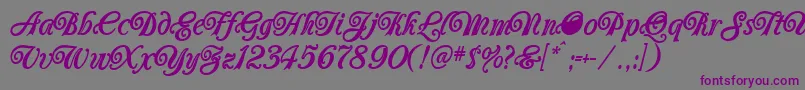Carrington Font – Purple Fonts on Gray Background