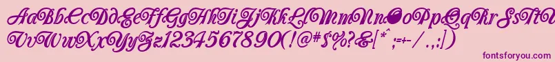 Carrington Font – Purple Fonts on Pink Background