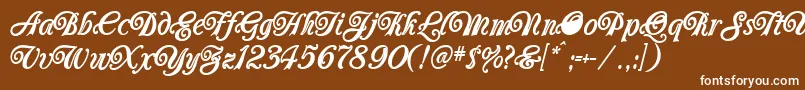 Carrington Font – White Fonts on Brown Background