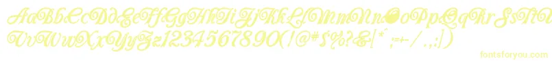 Carrington Font – Yellow Fonts on White Background