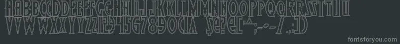 フォントWolf4bo – 黒い背景に灰色の文字
