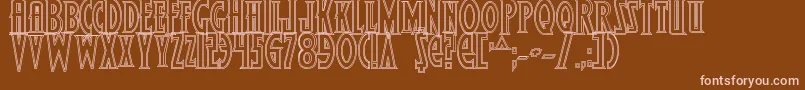 Wolf4bo Font – Pink Fonts on Brown Background