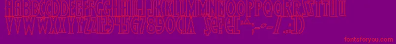 Wolf4bo Font – Red Fonts on Purple Background