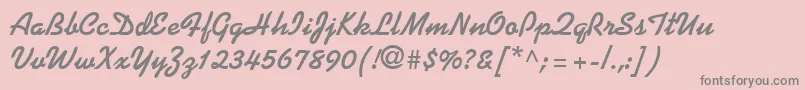 NaturaRegular Font – Gray Fonts on Pink Background