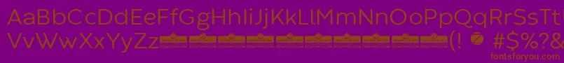 CodecWarmNewsTrial Font – Brown Fonts on Purple Background