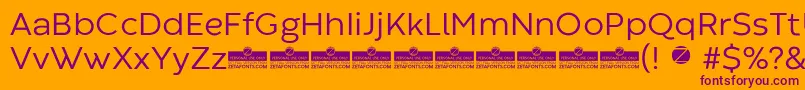 CodecWarmNewsTrial Font – Purple Fonts on Orange Background