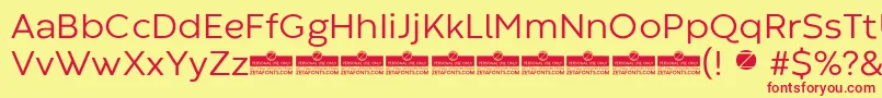 CodecWarmNewsTrial Font – Red Fonts on Yellow Background