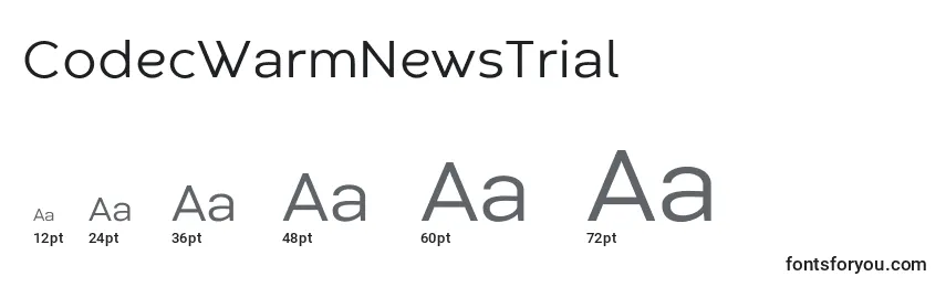 CodecWarmNewsTrial Font Sizes