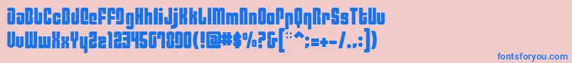 Philaf Font – Blue Fonts on Pink Background