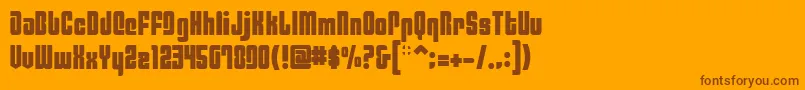 Philaf Font – Brown Fonts on Orange Background