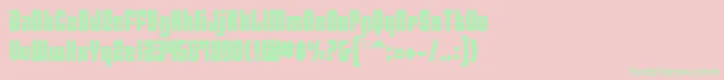 Philaf Font – Green Fonts on Pink Background