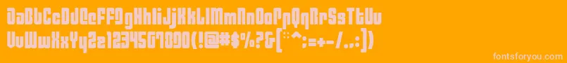 Philaf Font – Pink Fonts on Orange Background