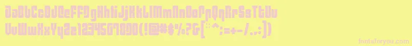 Philaf Font – Pink Fonts on Yellow Background