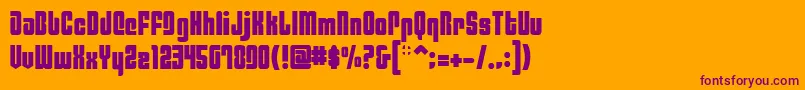 Philaf Font – Purple Fonts on Orange Background