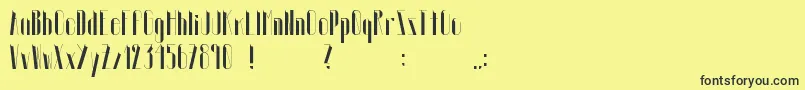 Euphoric Font – Black Fonts on Yellow Background