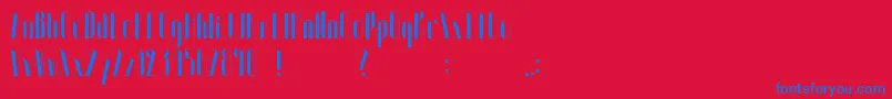 Euphoric Font – Blue Fonts on Red Background