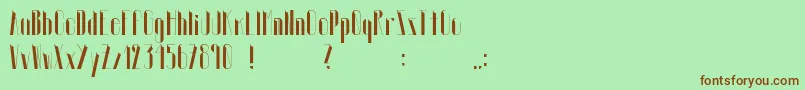 Euphoric Font – Brown Fonts on Green Background