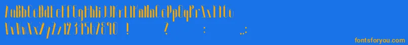 Euphoric Font – Orange Fonts on Blue Background