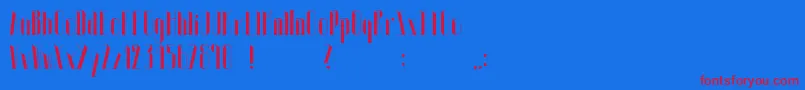 Euphoric Font – Red Fonts on Blue Background