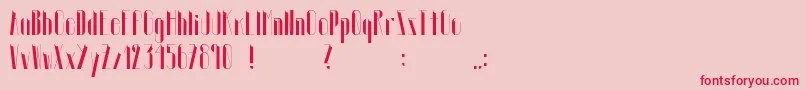 Euphoric-Schriftart – Rote Schriften auf rosa Hintergrund