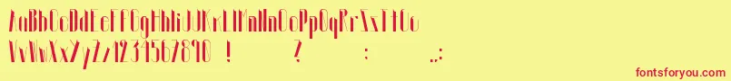 Euphoric Font – Red Fonts on Yellow Background