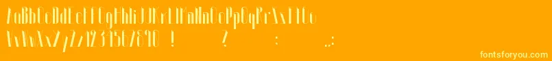 Euphoric-Schriftart – Gelbe Schriften auf orangefarbenem Hintergrund