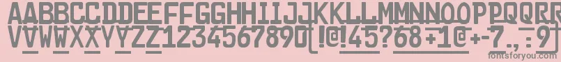 Car Go 2 Font – Gray Fonts on Pink Background