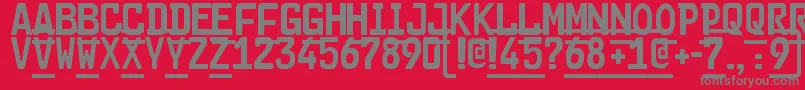 Car Go 2 Font – Gray Fonts on Red Background