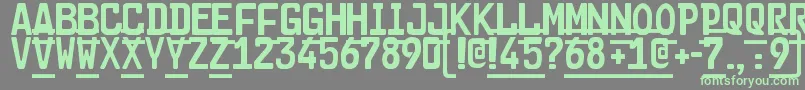 Car Go 2 Font – Green Fonts on Gray Background