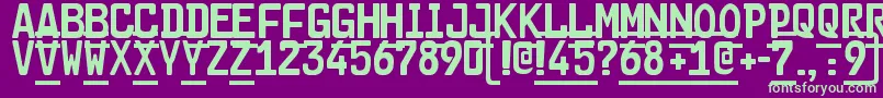 Car Go 2 Font – Green Fonts on Purple Background