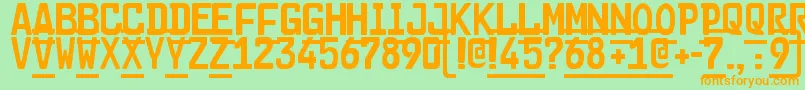 Car Go 2 Font – Orange Fonts on Green Background