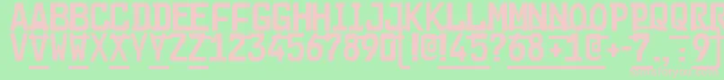 Car Go 2 Font – Pink Fonts on Green Background