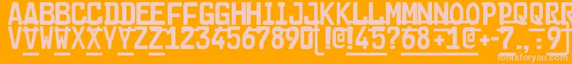 Car Go 2 Font – Pink Fonts on Orange Background