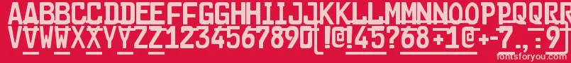 Car Go 2 Font – Pink Fonts on Red Background