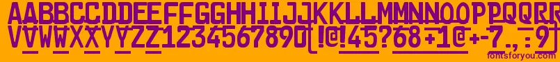 Car Go 2 Font – Purple Fonts on Orange Background