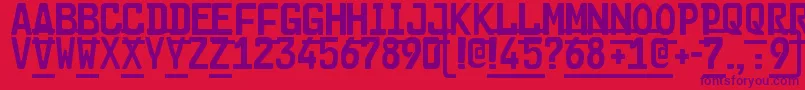 Car Go 2 Font – Purple Fonts on Red Background