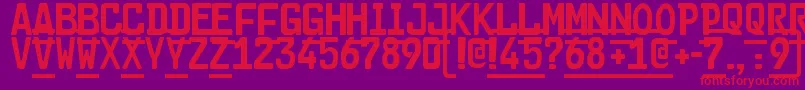 Car Go 2 Font – Red Fonts on Purple Background