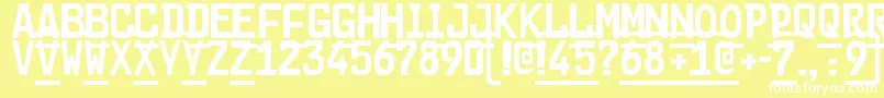 Car Go 2 Font – White Fonts on Yellow Background