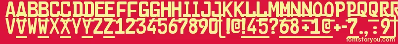 Car Go 2 Font – Yellow Fonts on Red Background