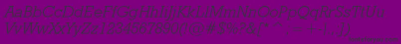 Geoslb712lightcbtItalic Font – Black Fonts on Purple Background