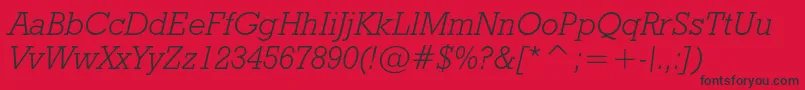 Geoslb712lightcbtItalic Font – Black Fonts on Red Background