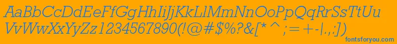 Geoslb712lightcbtItalic Font – Blue Fonts on Orange Background