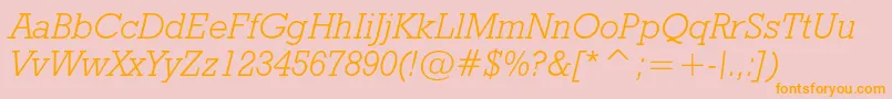 Geoslb712lightcbtItalic Font – Orange Fonts on Pink Background