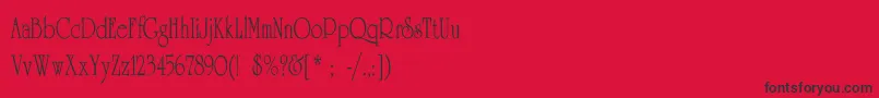 Police UniversityThinCn – polices noires sur fond rouge