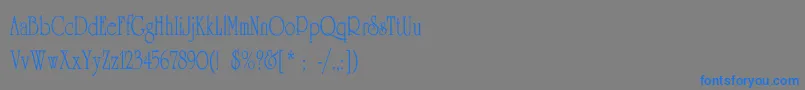 UniversityThinCn Font – Blue Fonts on Gray Background