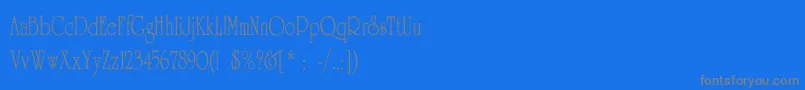 UniversityThinCn Font – Gray Fonts on Blue Background