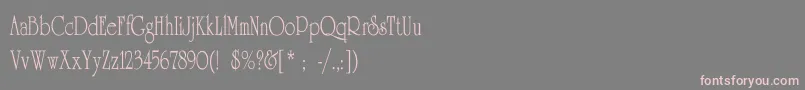 UniversityThinCn Font – Pink Fonts on Gray Background