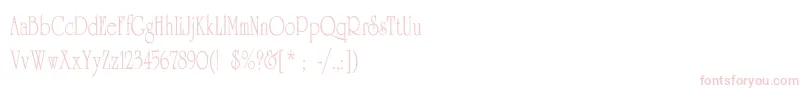 UniversityThinCn Font – Pink Fonts on White Background
