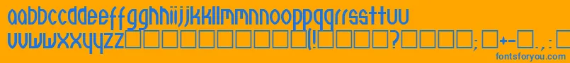 Neuthree-fontti – siniset fontit oranssilla taustalla