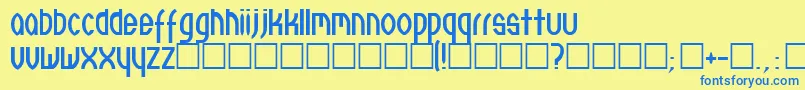Neuthree Font – Blue Fonts on Yellow Background